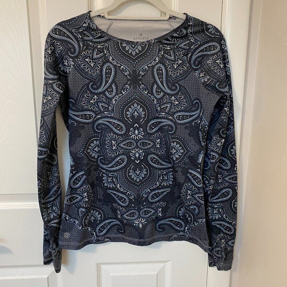 Athleta Sierra Nevada Brushed Thermal‎ Paisley Long Sleeve Women's Small
